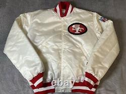 Vintage STARTER NFL San Francisco 49ers Satin Gold Bomber Jacket M (RARE)