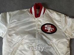 Vintage STARTER NFL San Francisco 49ers Satin Gold Bomber Jacket M (RARE)
