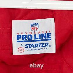 Vintage STARTER NFL San Francisco 49ers Satin Gold Bomber Jacket XL NEAR MINT