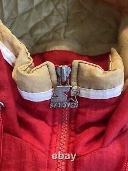 Vintage STARTER San Francisco 49ers Pullover Hooded Parka Coat Size Large L
