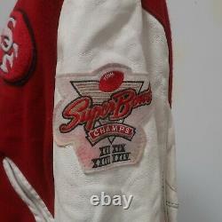 Vintage San Francisco 49ers 4X Super Bowl Champions Varsity Jacket Wool Leather