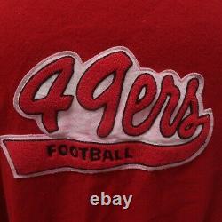 Vintage San Francisco 49ers 4X Super Bowl Champions Varsity Jacket Wool Leather