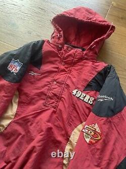 Vintage San Francisco 49ers 50th 1946-1996 Sewn Jacket Men's M REEBOK Pro Line