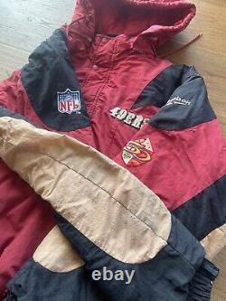 Vintage San Francisco 49ers 50th 1946-1996 Sewn Jacket Men's M REEBOK Pro Line
