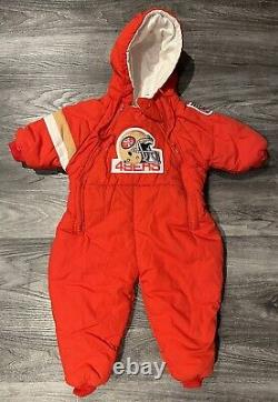 Vintage San Francisco 49ers Baby Snow Suit 24 Months Toddler Jersey Helmet