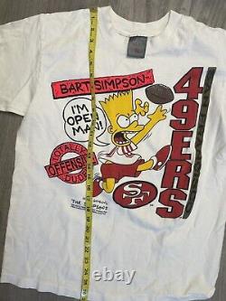 Vintage San Francisco 49ers Bart Simpsons Totally Offensive Dude T Shirt M