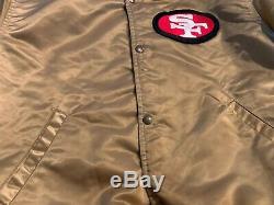 Vintage San Francisco 49ers Black & Gold Reversible Starter Satin Jacket Large