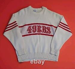 Vintage San Francisco 49ers Football Sweater Cliff Engle 80s Big 2XL Rare! NFL