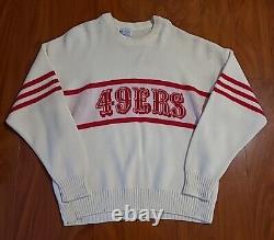 Vintage San Francisco 49ers Football Sweater Cliff Engle 80s Big 2XL Rare! NFL