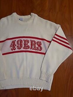 Vintage San Francisco 49ers Football Sweater Cliff Engle 80s Big 2XL Rare! NFL