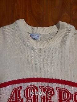 Vintage San Francisco 49ers Football Sweater Cliff Engle 80s Big 2XL Rare! NFL