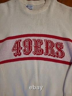 Vintage San Francisco 49ers Football Sweater Cliff Engle 80s Big 2XL Rare! NFL