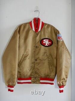 Vintage San Francisco 49ers Gold Starter Nylon Jacket Size Medium