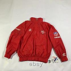 Vintage San Francisco 49ers Jacket Men Large Red Logo 7 NFL Pro Line Windbreaker