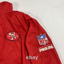 Vintage San Francisco 49ers Jacket Men Large Red Logo 7 NFL Pro Line Windbreaker