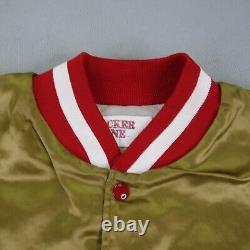 Vintage San Francisco 49ers Jacket Mens XL Gold Satin Locker Line 1991 90s Coat