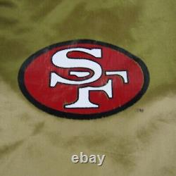 Vintage San Francisco 49ers Jacket Mens XL Gold Satin Locker Line 1991 90s Coat