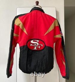 Vintage San Francisco 49ers Jacket Red APEX One Sharktooth Puffer NFL Size XL