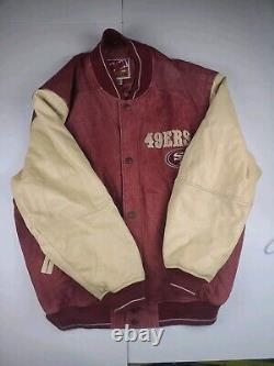 Vintage San Francisco 49ers Leather Jacket Size XL G-lll G3 Carl Banks Rare Read