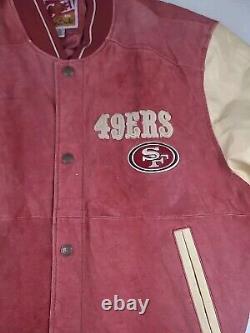 Vintage San Francisco 49ers Leather Jacket Size XL G-lll G3 Carl Banks Rare Read