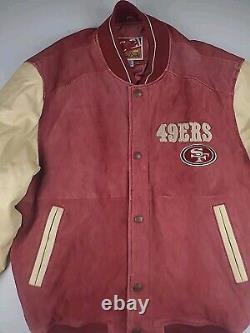 Vintage San Francisco 49ers Leather Jacket Size XL G-lll G3 Carl Banks Rare Read