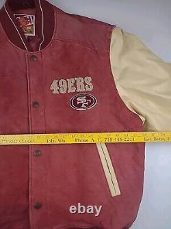 Vintage San Francisco 49ers Leather Jacket Size XL G-lll G3 Carl Banks Rare Read