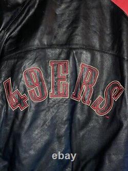 Vintage San Francisco 49ers Leather Jacket XL Logo Athletic Sharktooth