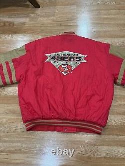 Vintage San Francisco 49ers Logo 7 Puffer Jacket Size X-Large