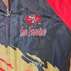 Vintage San Francisco 49ers Logo Athletic Pro Line Full Zip Jacket Size Medium