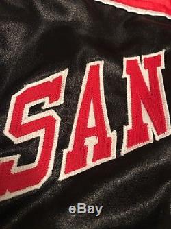 Vintage San Francisco 49ers Men XL Mr Wilson Stitched Satin Jacket RARE Starter