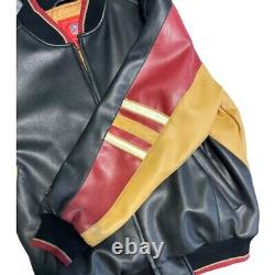 Vintage San Francisco 49ers NFL Faux Leather Bomber Jacket Men's Size L