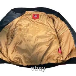 Vintage San Francisco 49ers NFL Faux Leather Bomber Jacket Men's Size L