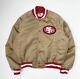 Vintage San Francisco 49ers NFL Football Gold Satin Chalk Line Jacket M