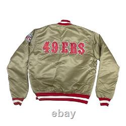 Vintage San Francisco 49ers NFL Starter Jacket Satin Gold Bomber Made In USA M