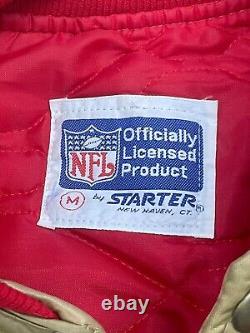 Vintage San Francisco 49ers NFL Starter Jacket Satin Gold Bomber Made In USA M