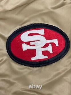 Vintage San Francisco 49ers NFL Starter Jacket Satin Gold Bomber Made In USA M