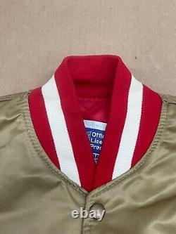 Vintage San Francisco 49ers NFL Starter Jacket Satin Gold Bomber Made In USA M