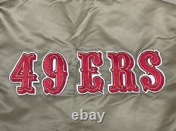 Vintage San Francisco 49ers NFL Starter Jacket Satin Gold Bomber Made In USA M