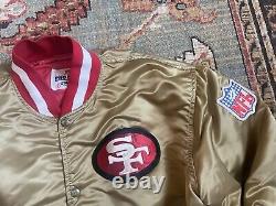 Vintage San Francisco 49ers ProLine Starter Satin Bomber Jacket Sz XL USA Made