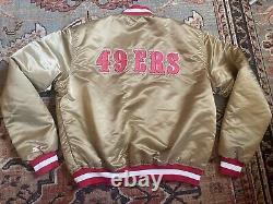 Vintage San Francisco 49ers ProLine Starter Satin Bomber Jacket Sz XL USA Made