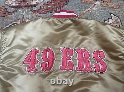 Vintage San Francisco 49ers ProLine Starter Satin Bomber Jacket Sz XL USA Made