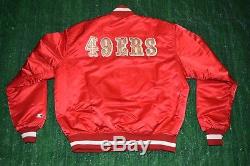 Vintage San Francisco 49ers Proline Starter Satin Jacket Size XL Red USA