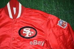 Vintage San Francisco 49ers Proline Starter Satin Jacket Size XL Red USA