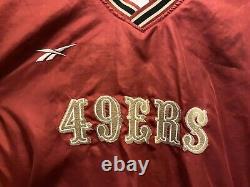 Vintage San Francisco 49ers Pullover Windbreaker Reebok Pro Line Lined Men's XL