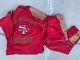 Vintage San Francisco 49ers Red Track Suit 80s 90s Rare UnZips To Shorts