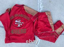 Vintage San Francisco 49ers Red Track Suit 80s 90s Rare UnZips To Shorts