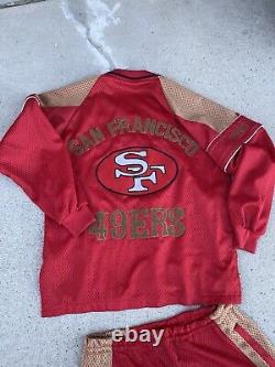 Vintage San Francisco 49ers Red Track Suit 80s 90s Rare UnZips To Shorts