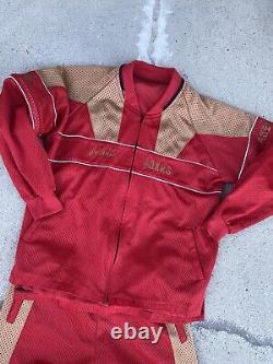 Vintage San Francisco 49ers Red Track Suit 80s 90s Rare UnZips To Shorts