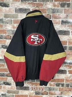 Vintage San Francisco 49ers Reversible Puffer Jacket Mens 2XL Pro Player 90s NFL