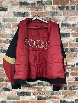 Vintage San Francisco 49ers Reversible Puffer Jacket Mens 2XL Pro Player 90s NFL